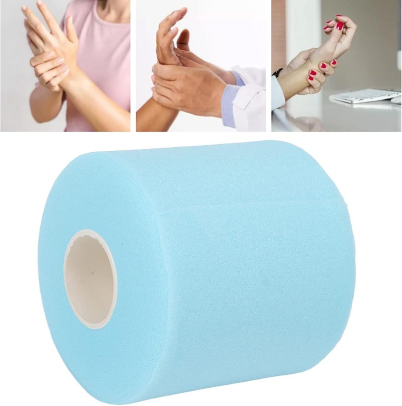 woobles Foam Underwrap, Sports Foam Pre Wrap Athletic Tape for Elbow Knees Ankles - Use with Skin Membrane, Not Used Alone (2.56in x 88.58ft)(Blue) - Image 3